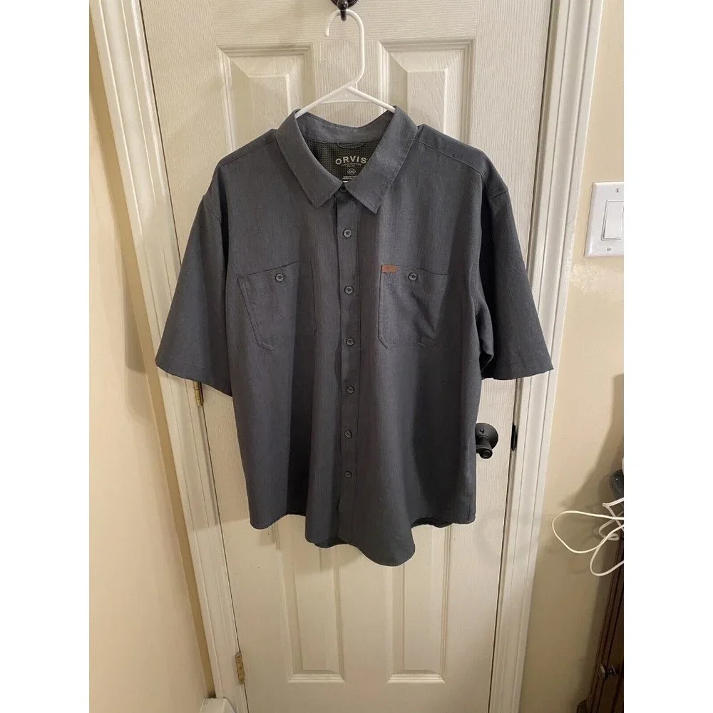 Orvis Outdoor Shirt Green Adult Xxl Lightweight Fishing Hiking Short Sleeve - Picture 3 of 7